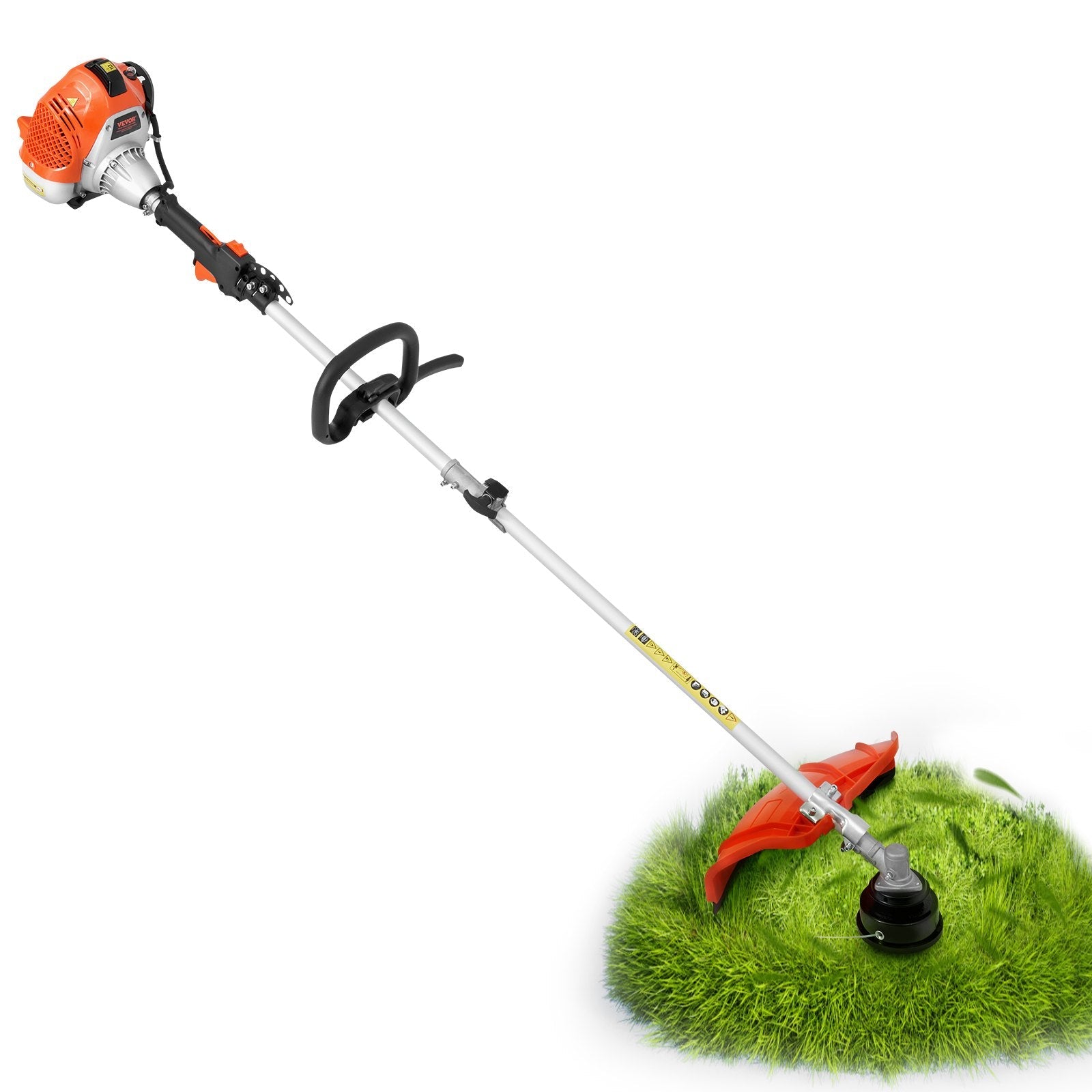 VEVOR Cordless String Trimmer 16.9" 25.2CC 2-Stroke Gas Powered Grass Trimmer 