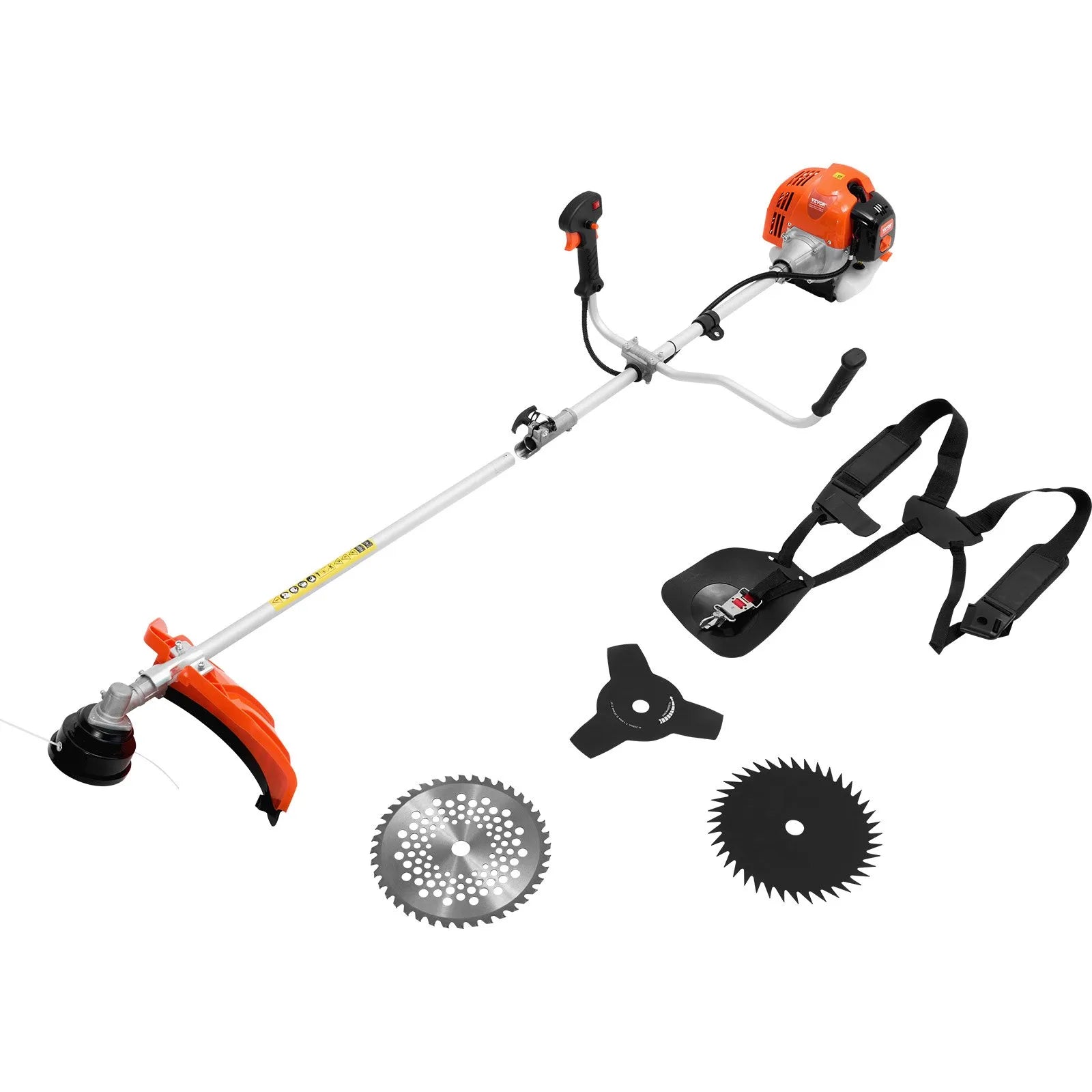 VEVOR Cordless String Trimmer 16.9" 42.7CC 2-Stroke Gas Powered Grass Trimmer