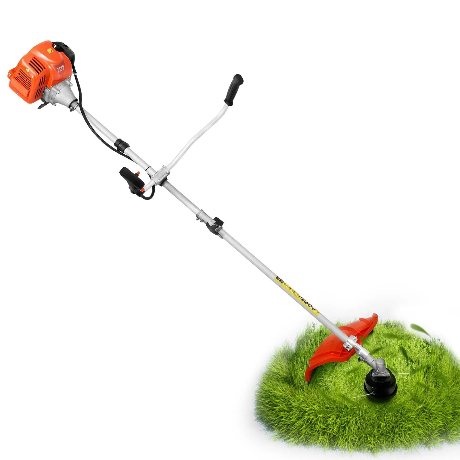 VEVOR Cordless String Trimmer 16.9" 42.7CC 2-Stroke Gas Powered Grass Trimmer