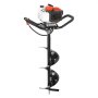 VEVOR Post Hole Digger, 52cc 1450W Auger Post Hole digger, Gas Powered Earth Digger with Two Earth Auger Drill Bit 6" & 10" and 3 Extension Rods, for Farmland, Garden and Plant, EPA certification 