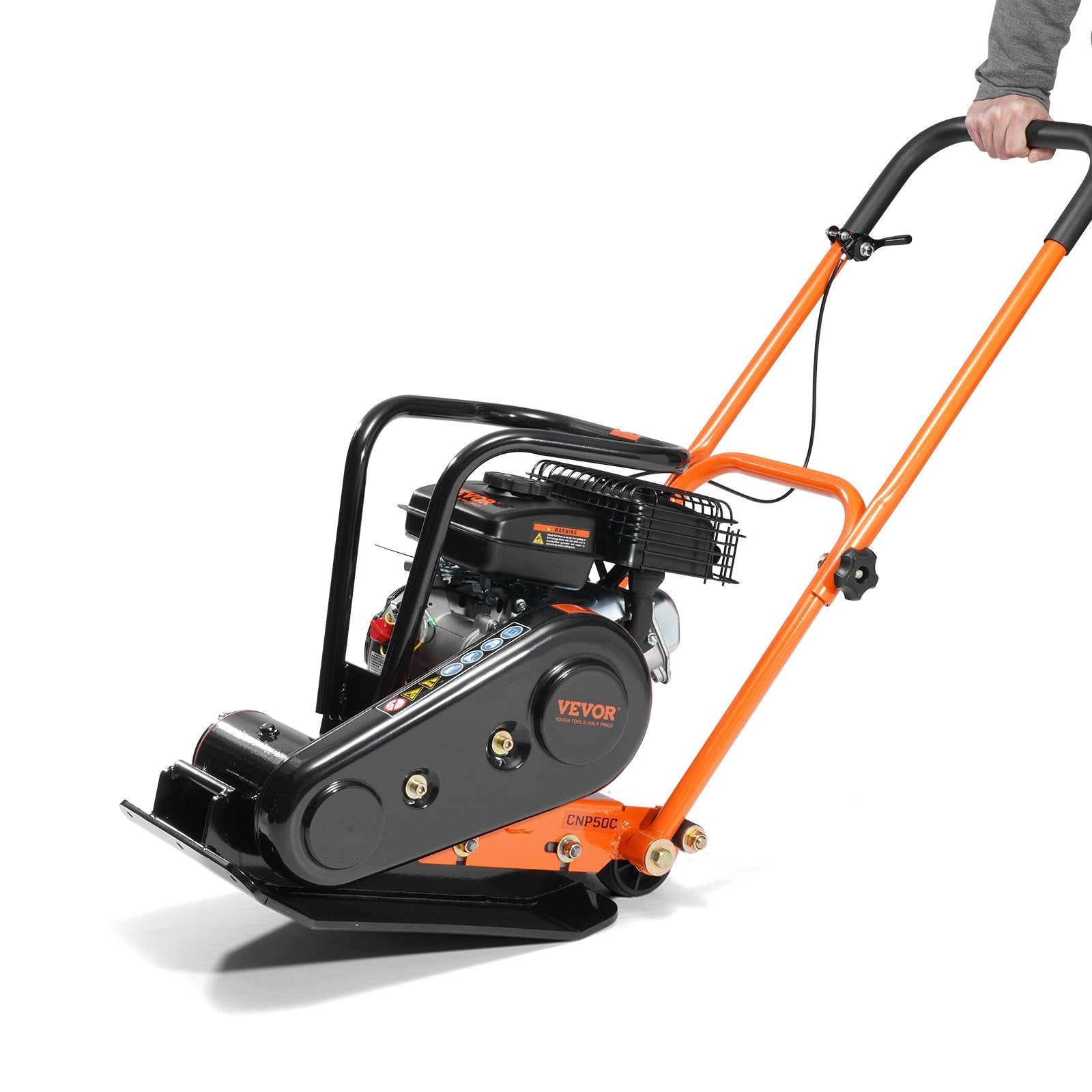 VEVOR Plate Compactor, 2.8 HP 78.5CC Gas Engine 5,250 VPM, 1,920 lbs Force Vibratory Compaction Tamper with 18.7 x 11.8 inch Plate for Walkways, Patios, Asphalts, Paver Landscaping 