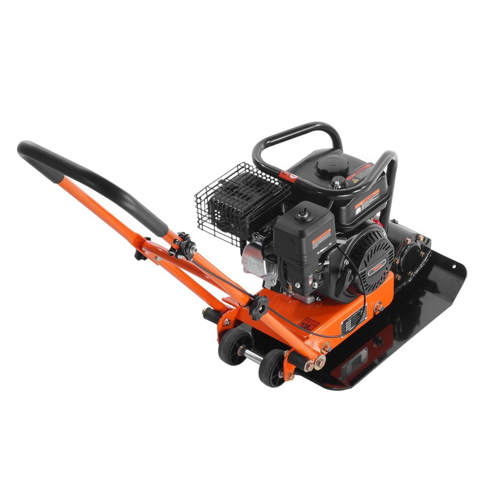 VEVOR Plate Compactor, 6.5 HP 196CC Gas Engine 5,600 VPM, 4,200 lbs Force Vibratory Compaction Tamper with 22.1 x 15.9 in Plate for Walkways, Patios, Asphalts, Paver Landscaping, EPA & CARB Compliant 
