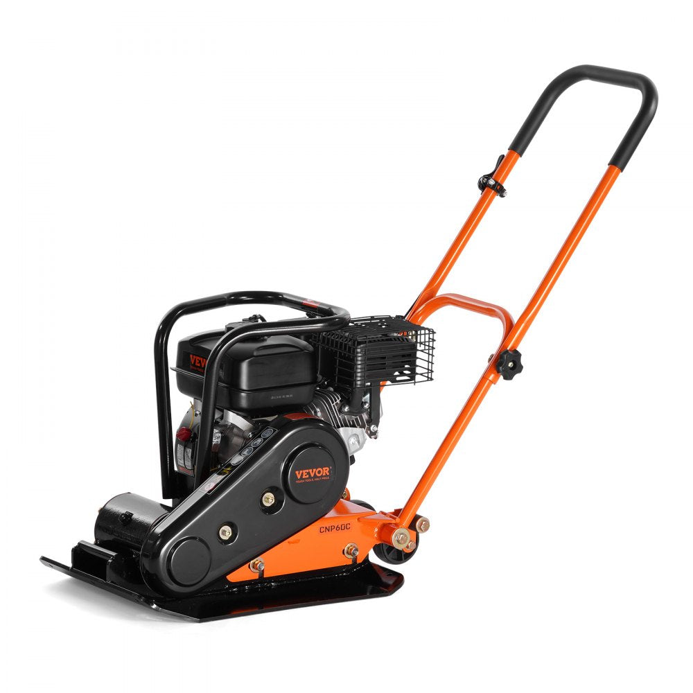 VEVOR Plate Compactor, 6.5 HP 196CC Gas Engine 5,600 VPM, 4,200 lbs Force Vibratory Compaction Tamper with 22.1 x 15.9 in Plate for Walkways, Patios, Asphalts, Paver Landscaping, EPA & CARB Compliant 