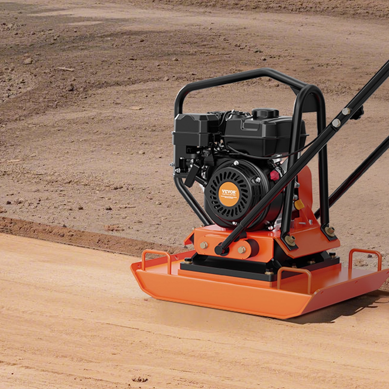 VEVOR Plate Compactor 7.0 HP Engine 432 sq. in Plate 5400 RPM Ground Compactor 