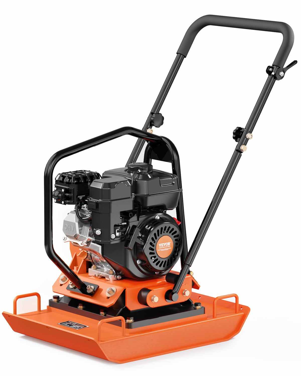 VEVOR Plate Compactor 7.0 HP Engine 432 sq. in Plate 5400 RPM Ground Compactor 