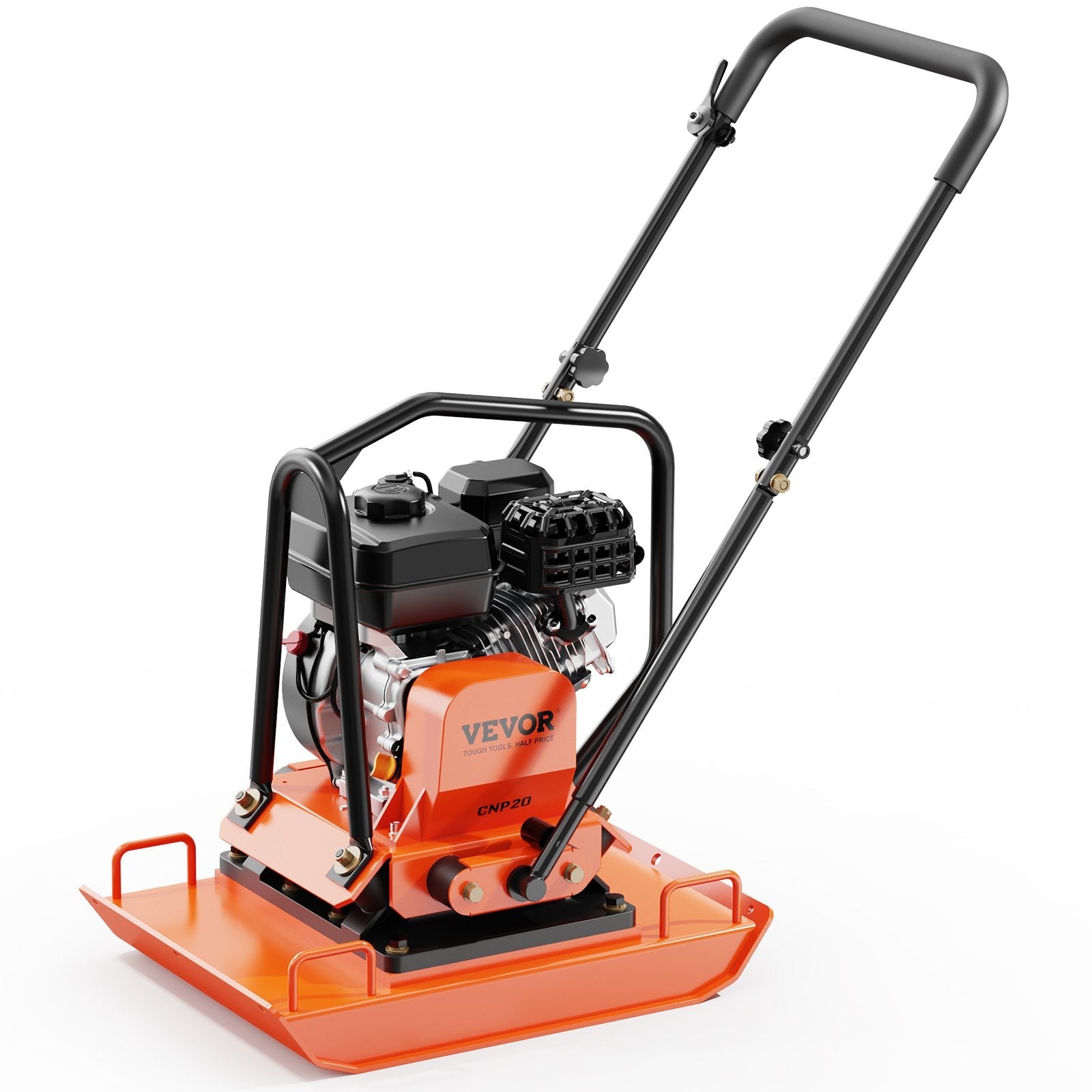 VEVOR Plate Compactor 7.0 HP Engine 432 sq. in Plate 5400 RPM Ground Compactor 