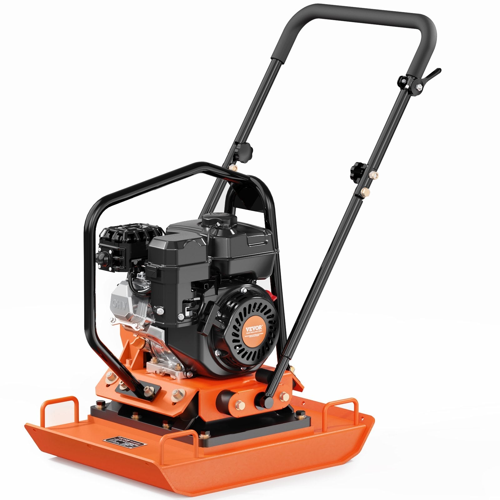 VEVOR Plate Compactor 7.0 HP Engine 432 sq. in Plate 5400 RPM Ground Compactor 