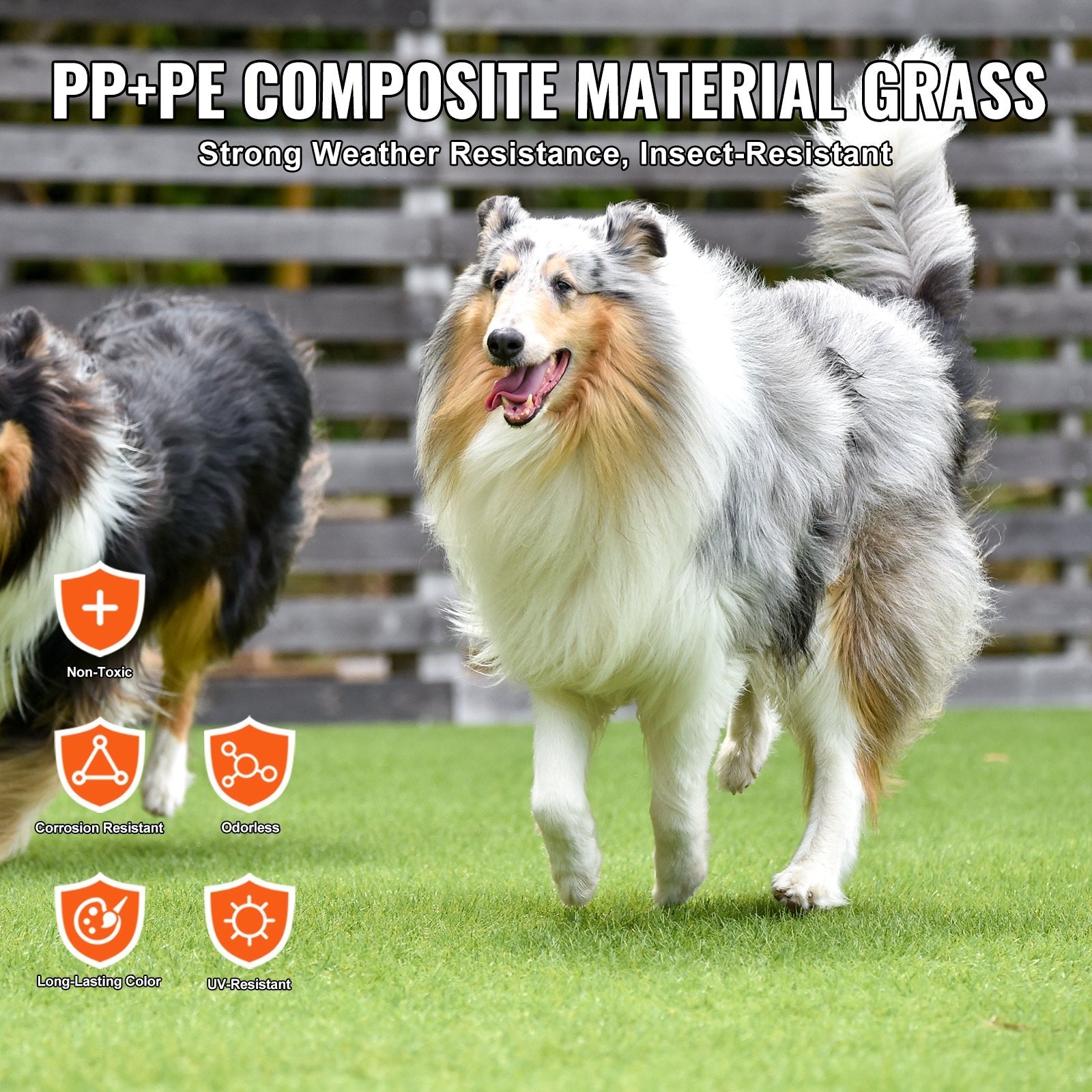 VEVOR Artifical Grass Tiles Interlocking Turf Deck Set, 9 Pack - 12"x12", Synthetic Fake Grass Self-draining Mat Flooring Decor Pad, Perfect For Multi-Purpose Indoor Outdoor Entryway Scraper Dog Mats 