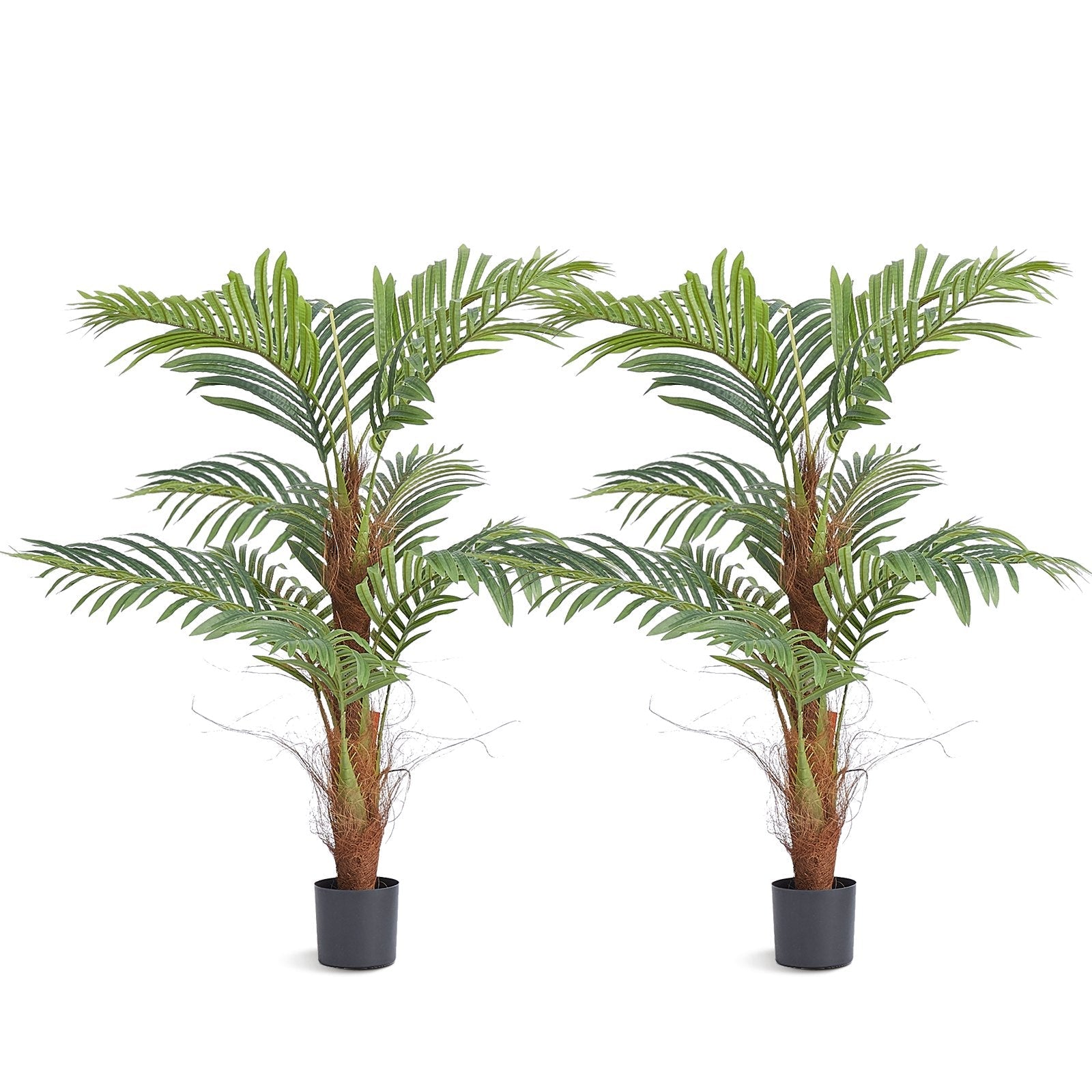 VEVOR Artificial Palm Tree, 4 FT Tall Faux Plant, Secure PE Material & Anti-Tip Tilt Protection Low-Maintenance Plant, Lifelike Green Fake Tree for Home Office Warehouse Decor Indoor Outdoor 