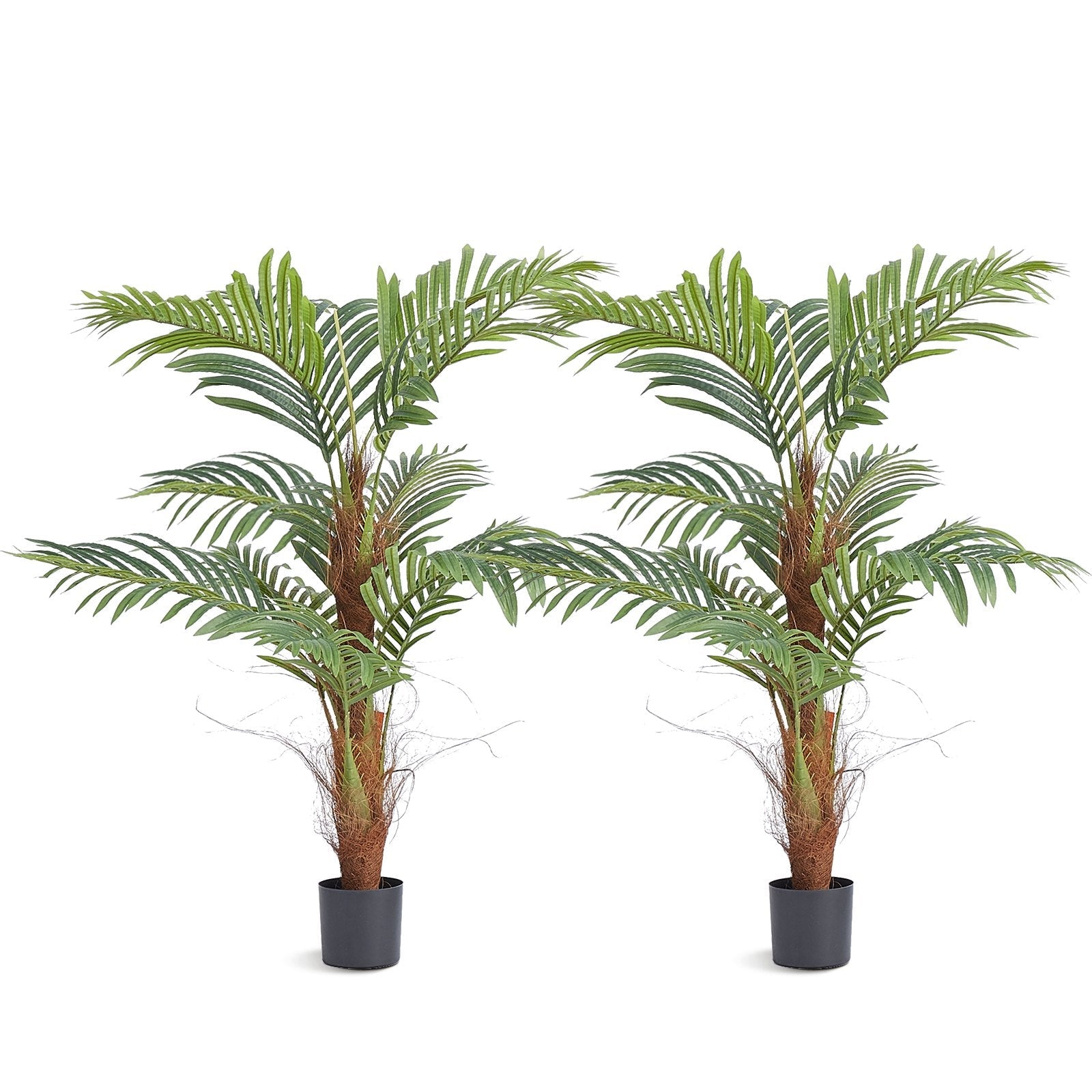 VEVOR Artificial Palm Tree, 4 FT Tall Faux Plant, Secure PE Material & Anti-Tip Tilt Protection Low-Maintenance Plant, Lifelike Green Fake Tree for Home Office Warehouse Decor Indoor Outdoor 