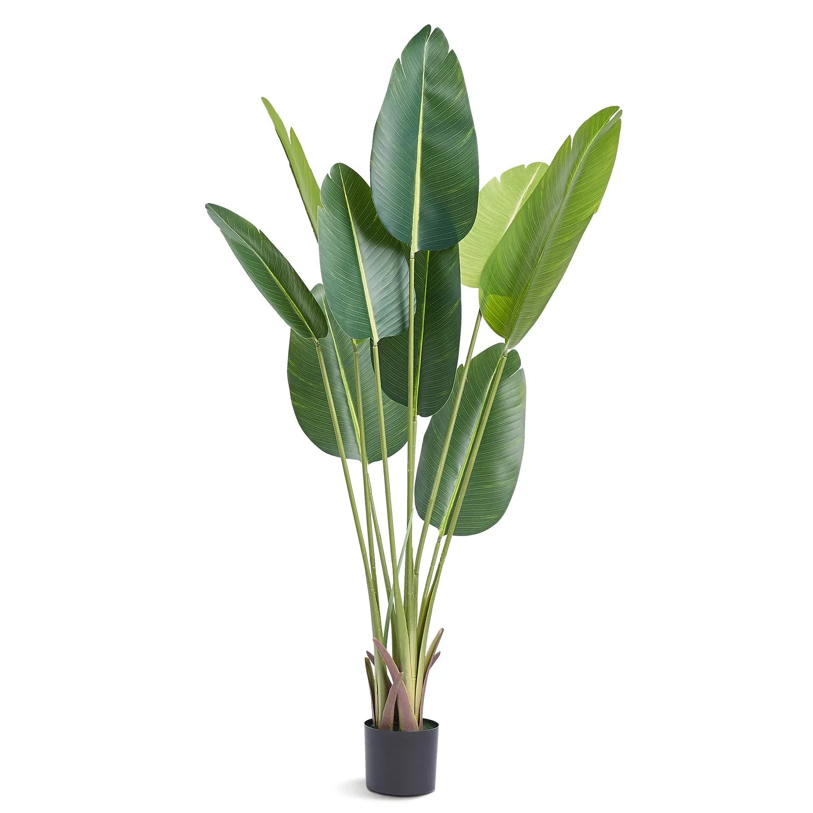 VEVOR Artificial Birds Of Paradise Tree, 5 FT Tall Faux Plant, PE Material & Anti-Tip Tilt Protection Low-Maintenance Plant, Lifelike Green Fake Tree for Home Office Warehouse Decor Indoor Outdoor