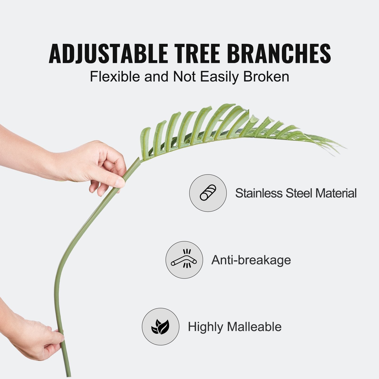 VEVOR Artificial Palm Tree, 5 FT Tall Faux Plant, Secure PE Material & Anti-Tip Tilt Protection Low-Maintenance Plant, Lifelike Green Fake Tree for Home Office Warehouse Decor Indoor Outdoor 