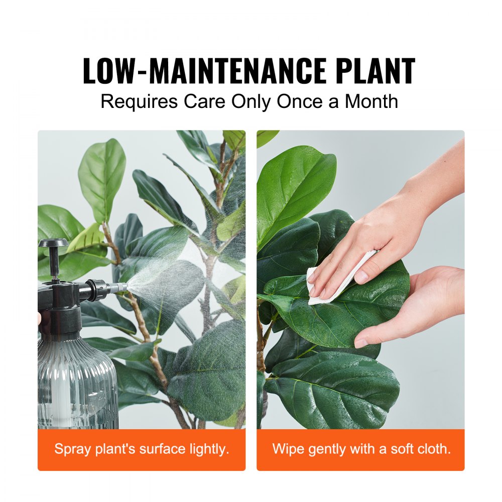 VEVOR Artificial Tulip Tree, 4 FT Tall Faux Plant, Secure PE Material & Anti-Tip Tilt Protection Low-Maintenance Plant, Lifelike Green Fake Potted Tree for Home Office Warehouse Decor Indoor Outdoor 