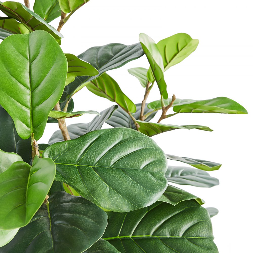 VEVOR Artificial Tulip Tree, 4 FT Tall Faux Plant, Secure PE Material & Anti-Tip Tilt Protection Low-Maintenance Plant, Lifelike Green Fake Potted Tree for Home Office Warehouse Decor Indoor Outdoor 