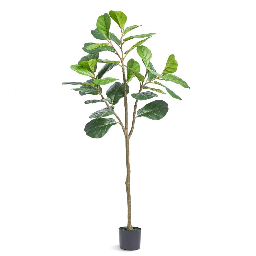 VEVOR Artificial Harp Tree, 5 FT Tall Faux Tulip Plant, PE Material & Anti-Tip Tilt Protection Low-Maintenance Plant, Lifelike Green Fake Potted Tree for Home Office Warehouse Decor Indoor Outdoor 