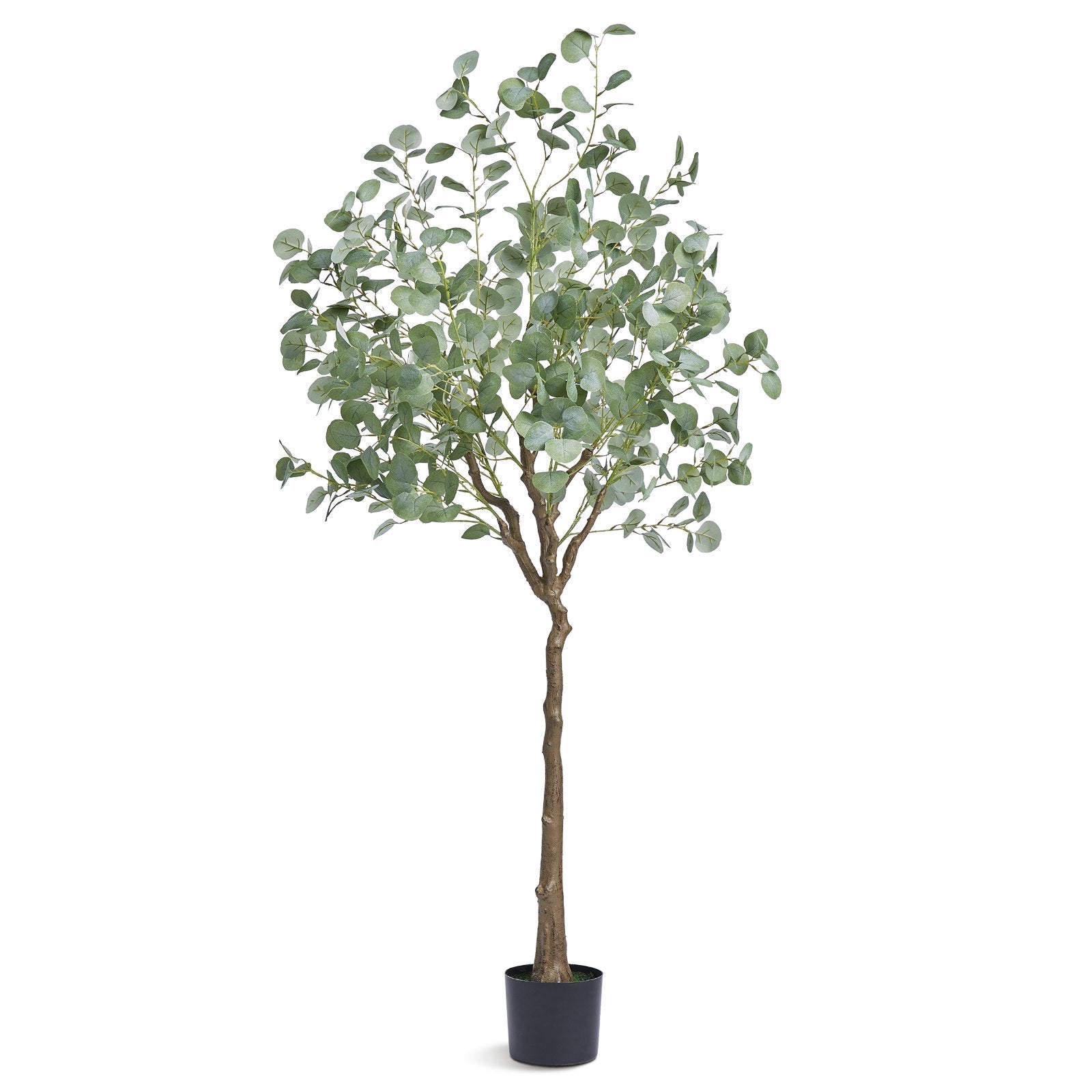 VEVOR Artificial Eucalyptus Tree, 6 FT Tall Faux Plant, Secure PE Material & Anti-Tip Tilt Protection Low-Maintenance Plant, Lifelike Green Fake Potted Tree for Home Office Decor Indoor Outdoor 