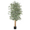 6FT Artificial Ficus Tree with Black Pot – Realistic Faux Indoor Decorative Plant for Home & Office