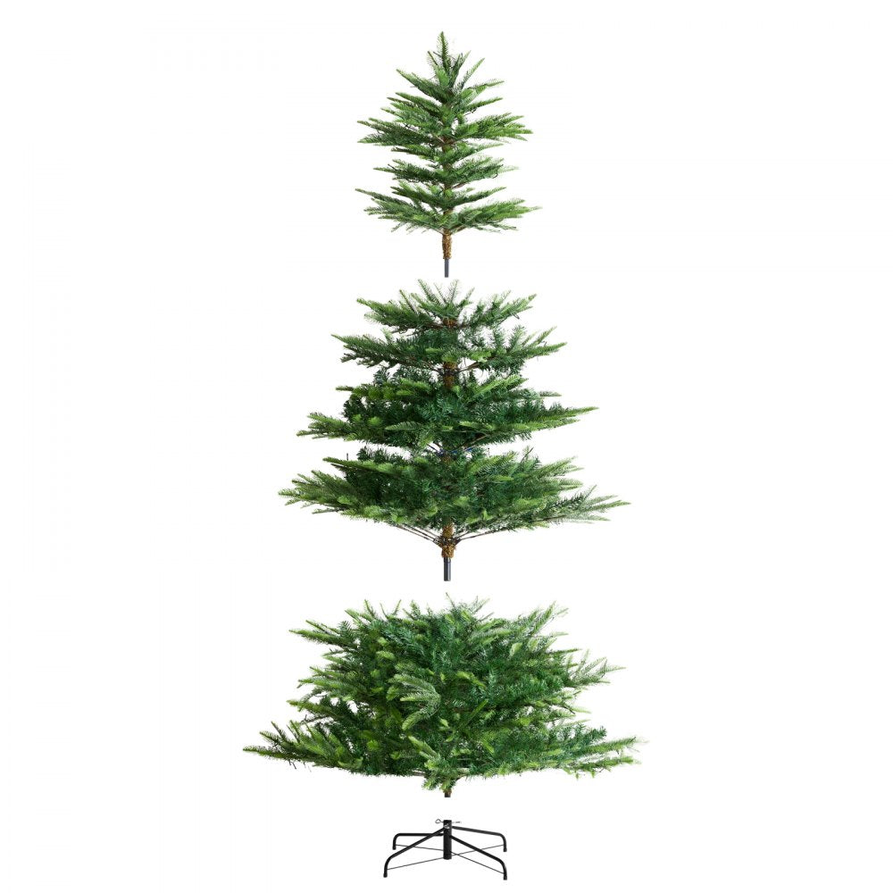 VEVOR Christmas Tree 6.5ft Prelit Artificial Tree with 350 White LEDs 900 Tips 