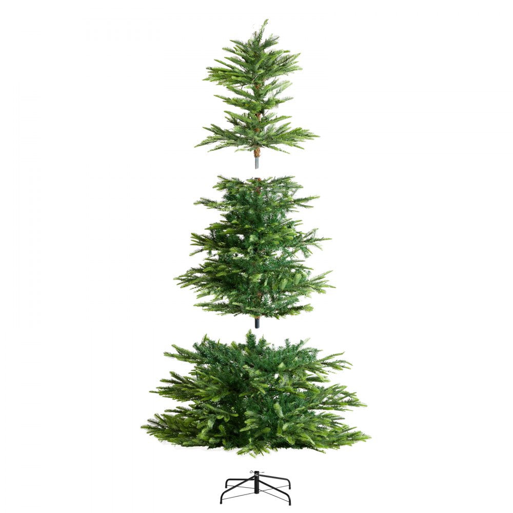 VEVOR Christmas Tree 7.5ft Prelit Artificial Tree with 700 White LEDs 1319 Tips 