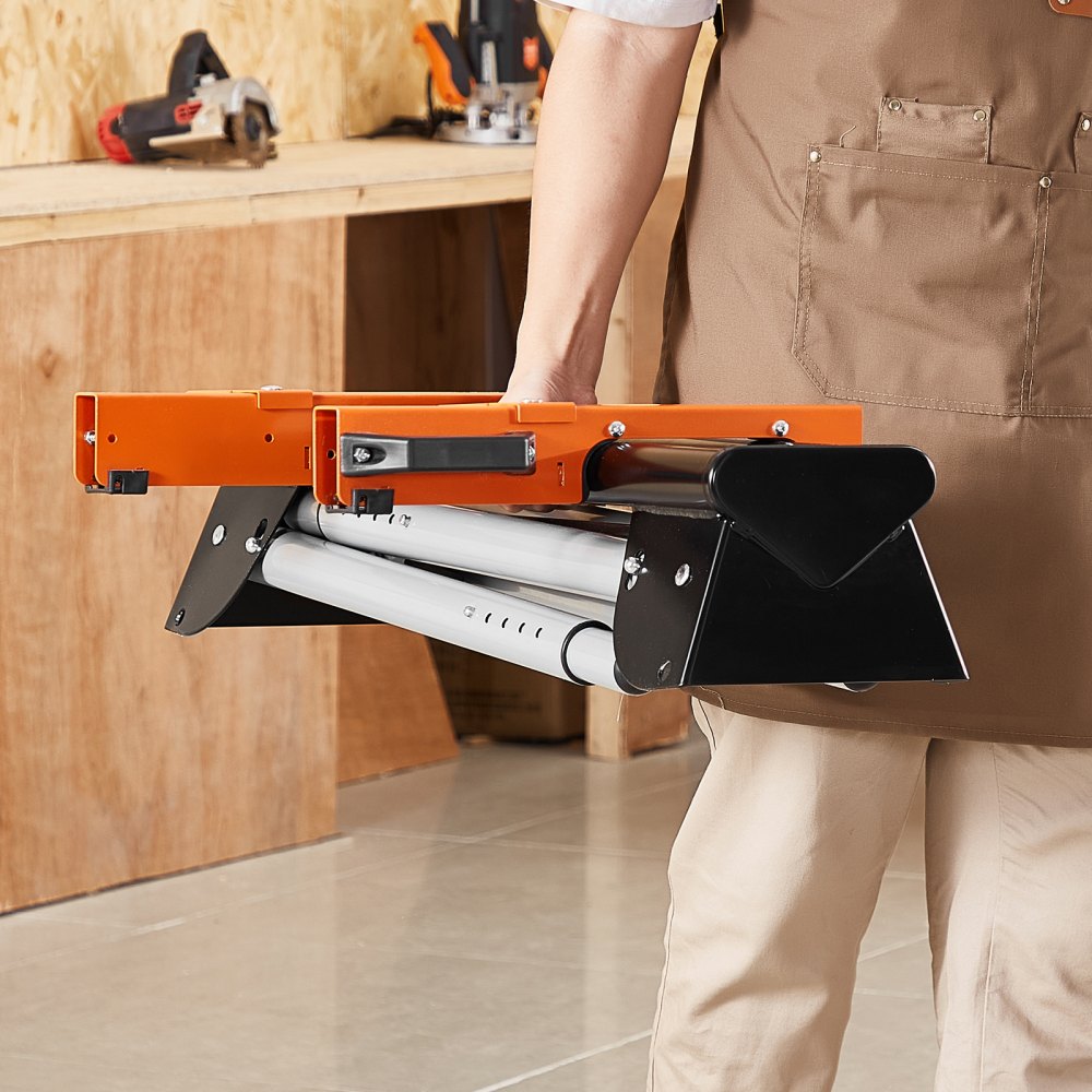 VEVOR Miter Saw Stand 330lbs Load Capacity Steel 29.1"-32.9" Adjustable Height 