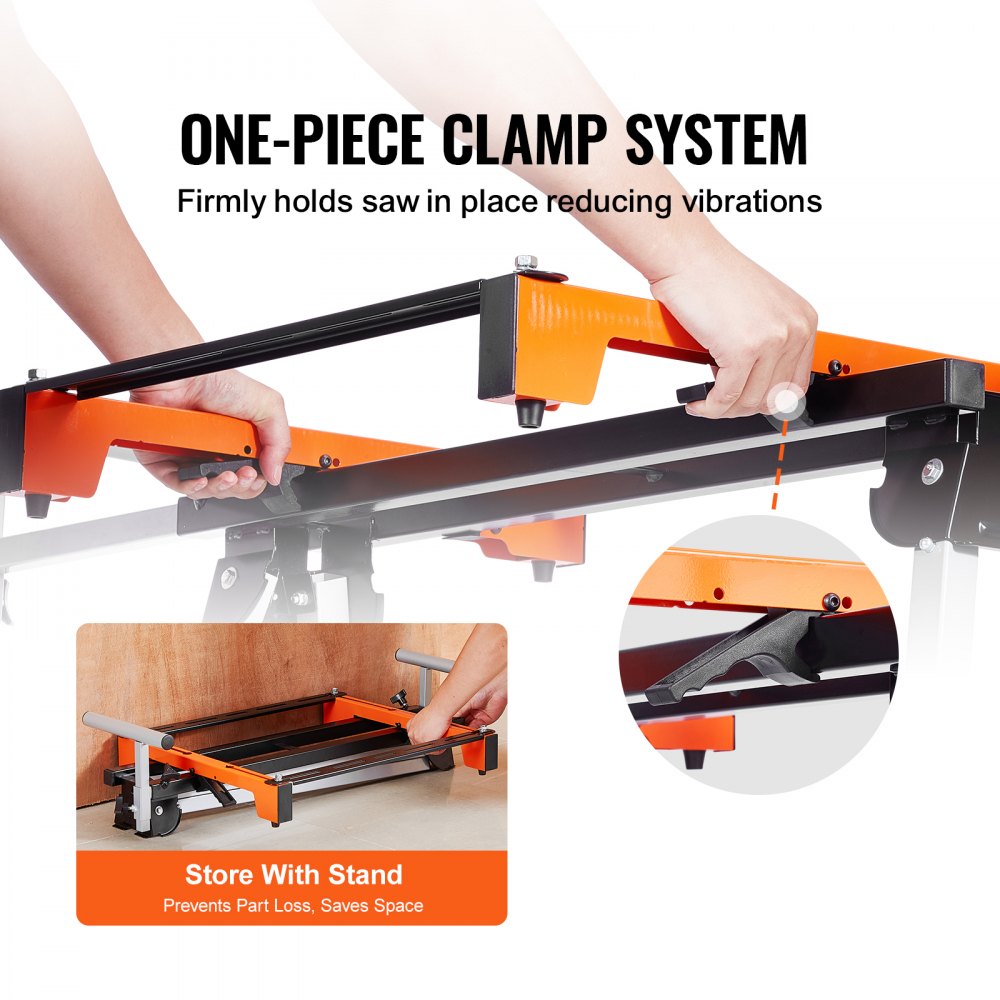 VEVOR Miter Saw Stand 300lbs Load Capacity Steel Collapsible Stand for Miter Saw 