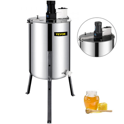 VEVOR Electric Honey Extractor 4 Frame Bee Honey Extractor Separator Stainless Steel Honey Frame Extractor Spinner Drum Beekeeping Extractor Apiary Centrifuge Equipment 