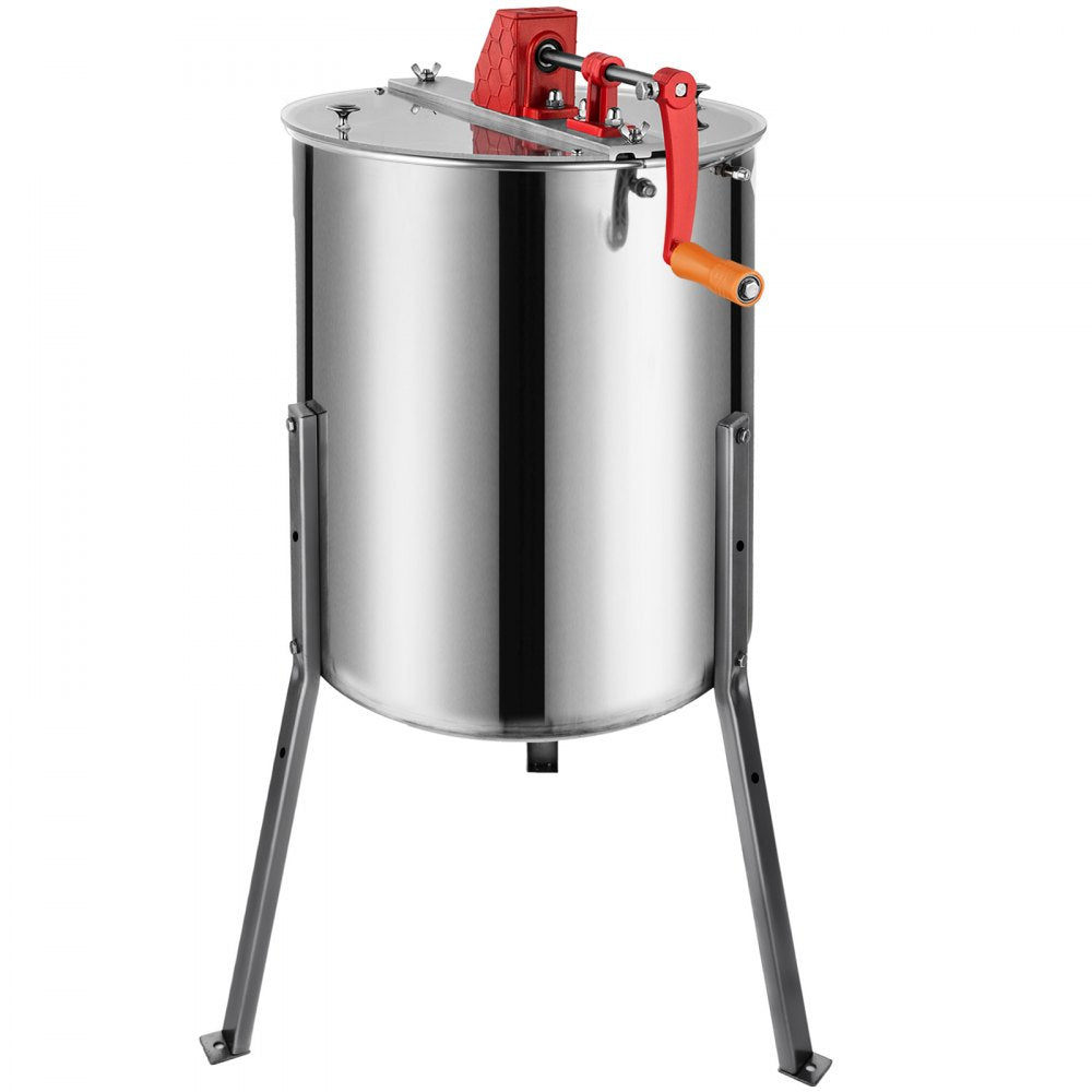 VEVOR Manual Honey Extractor Separator 4 Frame Stainless Steel Honeycomb Drum Spinner Crank Beekeeping Equipment Apiary Centrifuge Equipment 