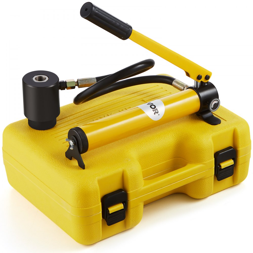 VEVOR 10 Ton Hydraulic Knockout Punch Driver Kit Hole Tool 1/2"-2" with 6 Dies 