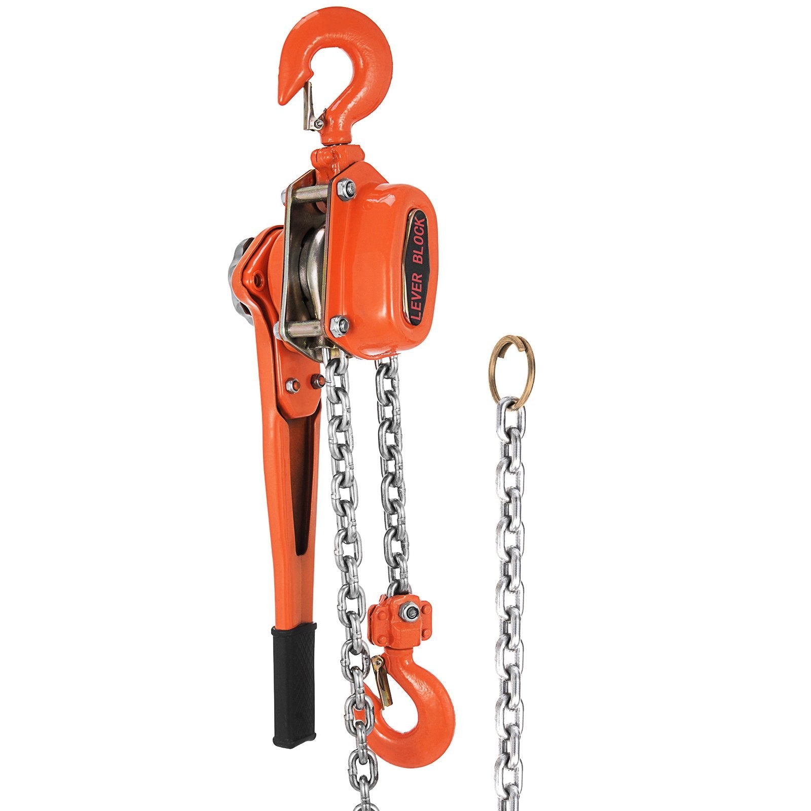 VEVOR Lever Chain Hoist, 0.75Ton 1650lbs Capacity Ratchet Puller with 10FT Max. Lifting Height, Come Along 2 Heavy Duty Steel Hooks, Manual Handling Tool for Cargo Moving in Construction, Warehouse 
