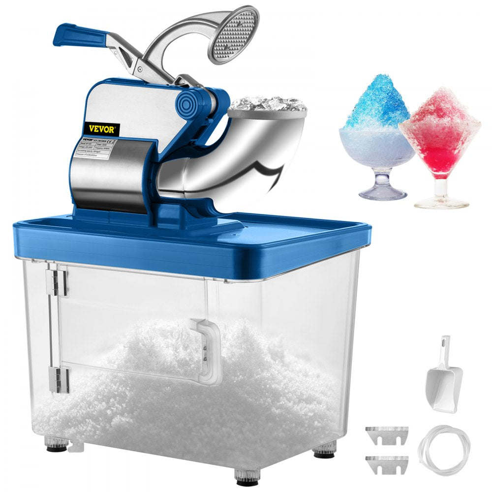 Commercial Snow Cone Machine Ice Shaver Ice Crusher Ice Blender Dual Blades Etl 