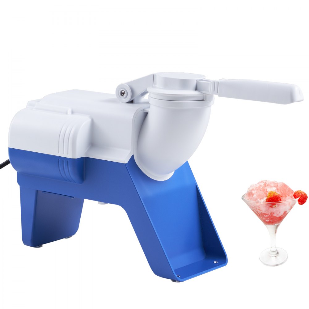 VEVOR Ice Crushers Machine, 176lbs Per Hour Electric Snow Cone Maker with 2 Blades, Shaved Ice Machine, 220W Ice Shaver Machine for Margaritas, Home and Commercial Use, White 
