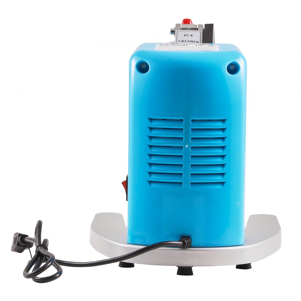 VEVOR Ice Crushers Machine, 220lbs Per Hour Electric Snow Cone Maker with 4 Blades, Stainless Steel Shaved Ice Machine with Cover and Bowl, 300W Ice Shaver Machine for Home and Commercial Use, Blue 