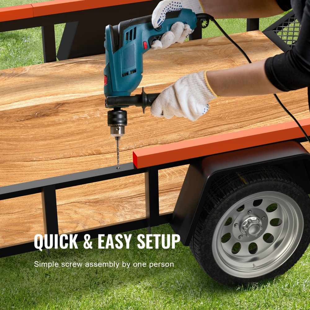 VEVOR 2-Sided Trailer Tailgate Lift Assist, 360 lbs Load Capacity, Compatible with Open Utility Trailer Tailgate and Ramp, with 10 to 24 Inch Heights Side Rail and 4 to 6 Feet Height Tail Gate or Ramp 
