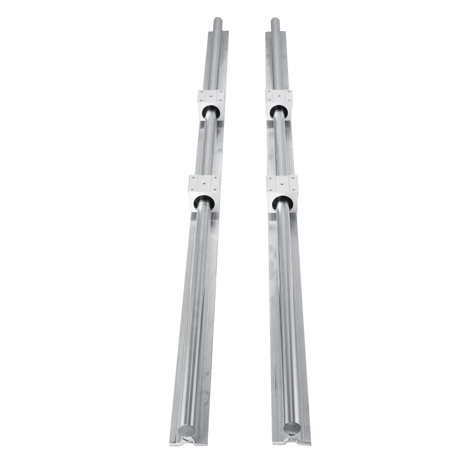 VEVOR 2PCS Linear Rail 0.78-47 Inch, Linear Bearings and Rails with 4PCS SBR20UU Bearing Block, Linear Motion Slide Rails for DIY CNC Routers Lathes Mills, Linear Slide Kit fit X Y Z Axis 