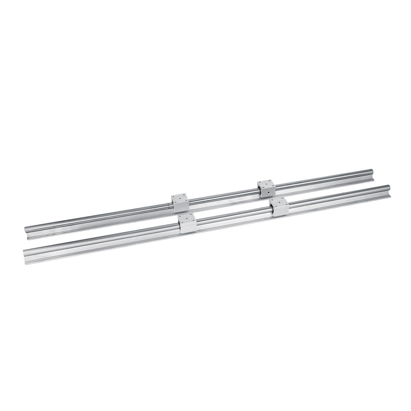 VEVOR 2PCS Linear Rail 0.78-47 Inch, Linear Bearings and Rails with 4PCS SBR20UU Bearing Block, Linear Motion Slide Rails for DIY CNC Routers Lathes Mills, Linear Slide Kit fit X Y Z Axis 