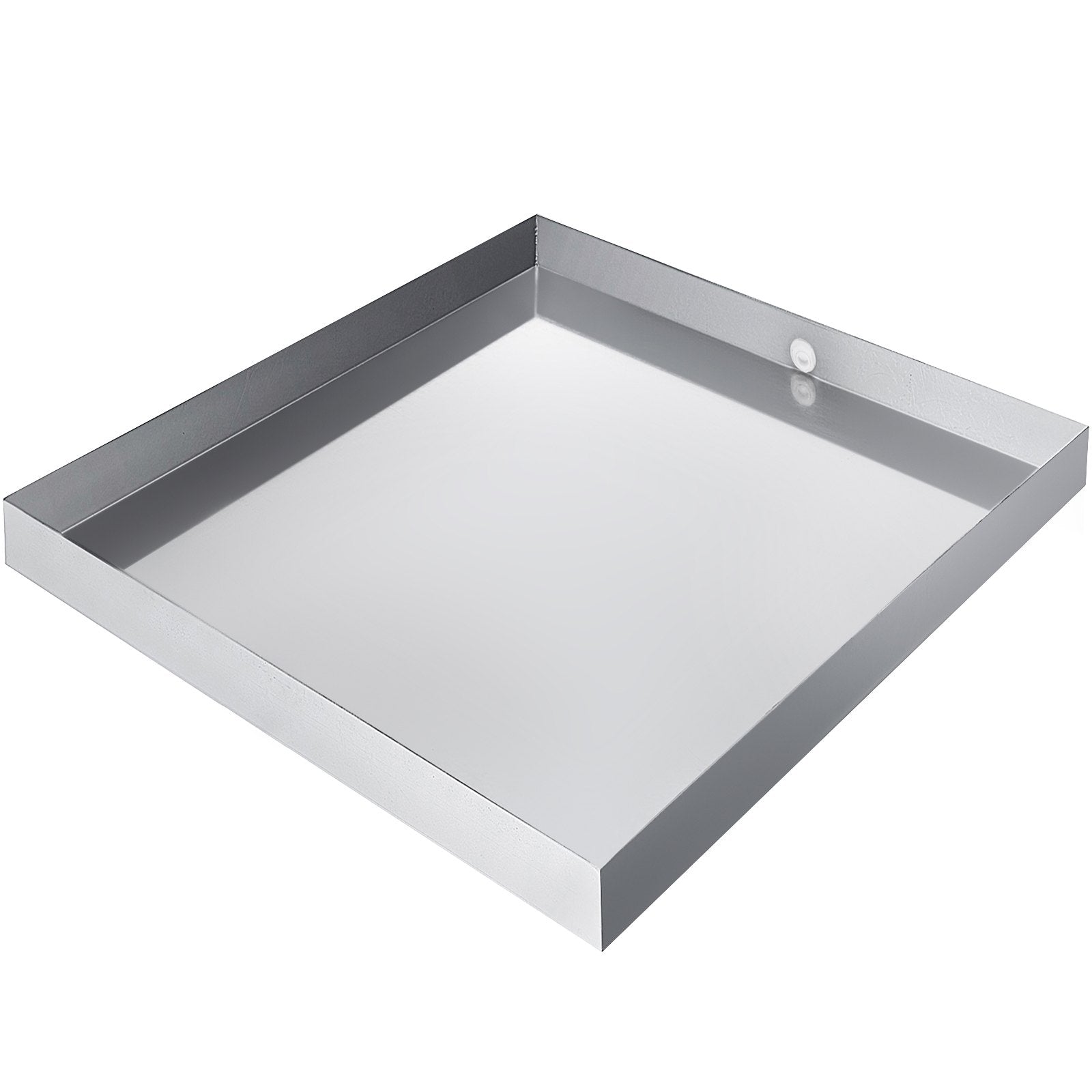 VEVOR Well-Designed Washer Pan 32 x 30 x 2.5 Inch Washing Machine Drip Pan Stainless Steel Sink Dishwasher Drip Tray Compact Universal Drip Tray with Drain Hole 