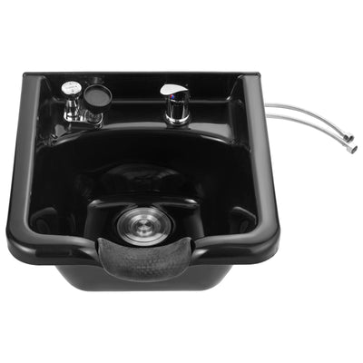 VEVOR Shampoo Basin, Black Hairdresser Sink Shampoo Bowl Sink,  ABS Plastic Salon and Spa Hair Washing Sink, Hair Backwash Basin Beauty Salon Equipment for Hair Stylists 
