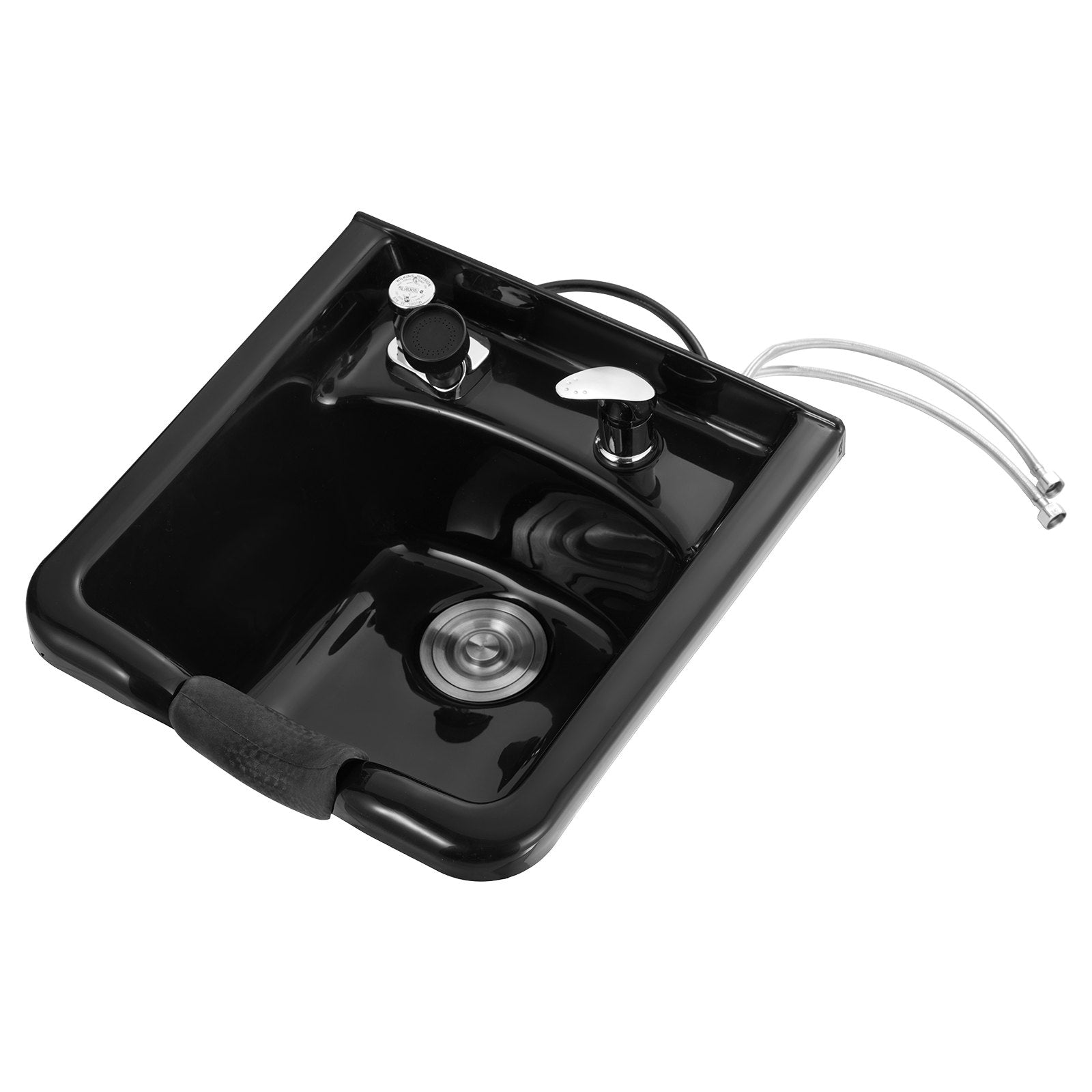 VEVOR Shampoo Basin, Black Hairdresser Sink Shampoo Bowl Sink,  ABS Plastic Salon and Spa Hair Washing Sink, Hair Backwash Basin Beauty Salon Equipment for Hair Stylists 
