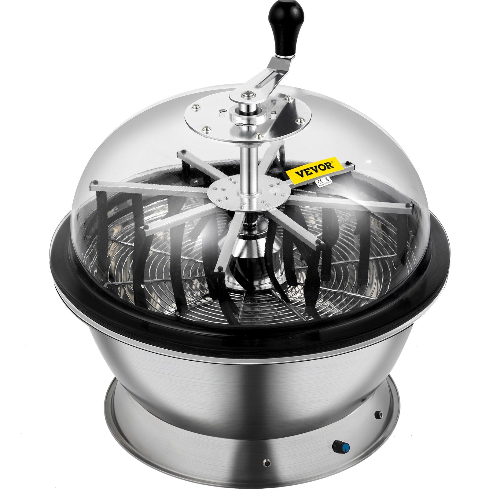 VEVOR Bowl Trimmer, 24 Inch Leaf Bowl Trimmer, Electric Hydroponic Pro Bowl Trimmer, Electric Leaf Bud Trim Reaper Cutter, Silver Twisted Spin Cut for Plants Buds and Flowers with Upgraded Gears 