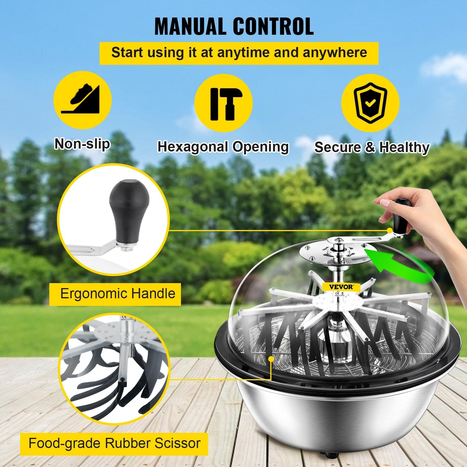 VEVOR 24 Inch Bowl Trimmer Manual Leaf Bowl Trimmer Hydroponic Pro Bowl Trimmer Leaf Bud Trim Reaper Cutter Twisted Spin Cut Plant Bud Flower(24 inch Bowl Trimmer) 