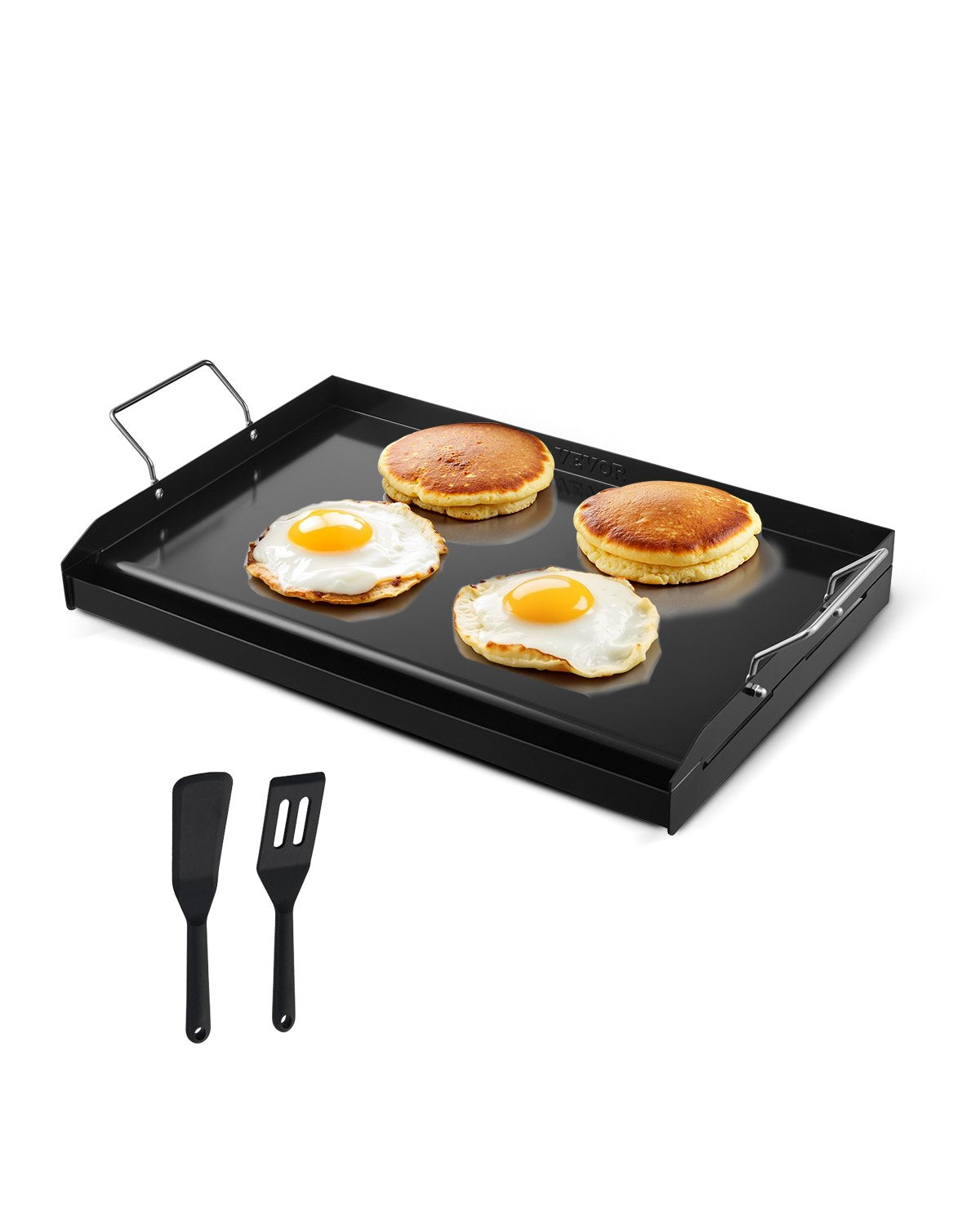 VEVOR 24x16 in Flat Top Griddle Carbon Steel Universal BBQ Grill Pan Cookware 