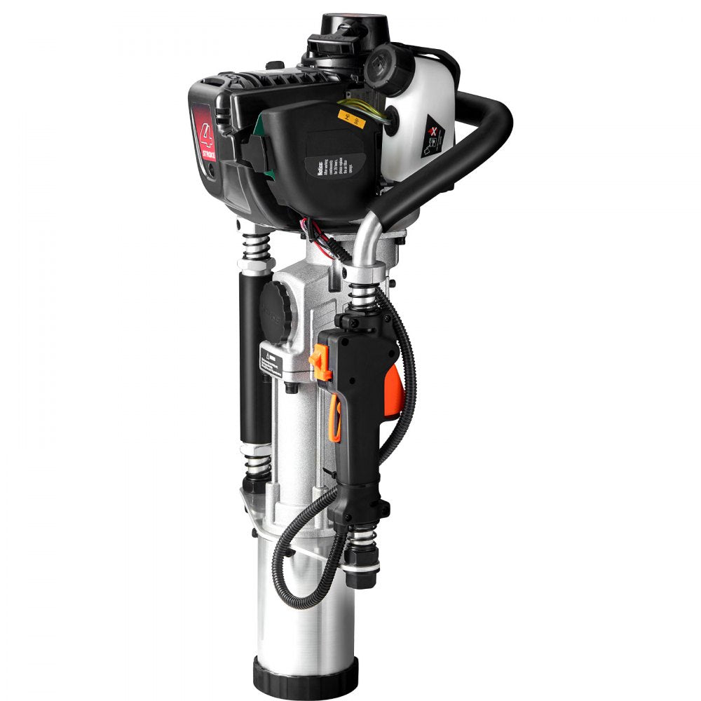 VEVOR 37.77cc Gas-Powered T Post Driver 4-Stroke Fence Piling Pounder w/ 3 Head 