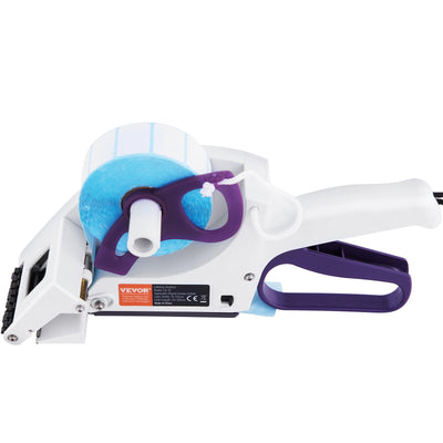 VEVOR Manual Label Applicator, 0.59-2.17 inches Label Width, 0.79-2.36 inches Label Length, Portable Hand-Held Labeling Machine with Label Roll and TPR Roller for Round Bottles, Boxes, Fruits Labeling 