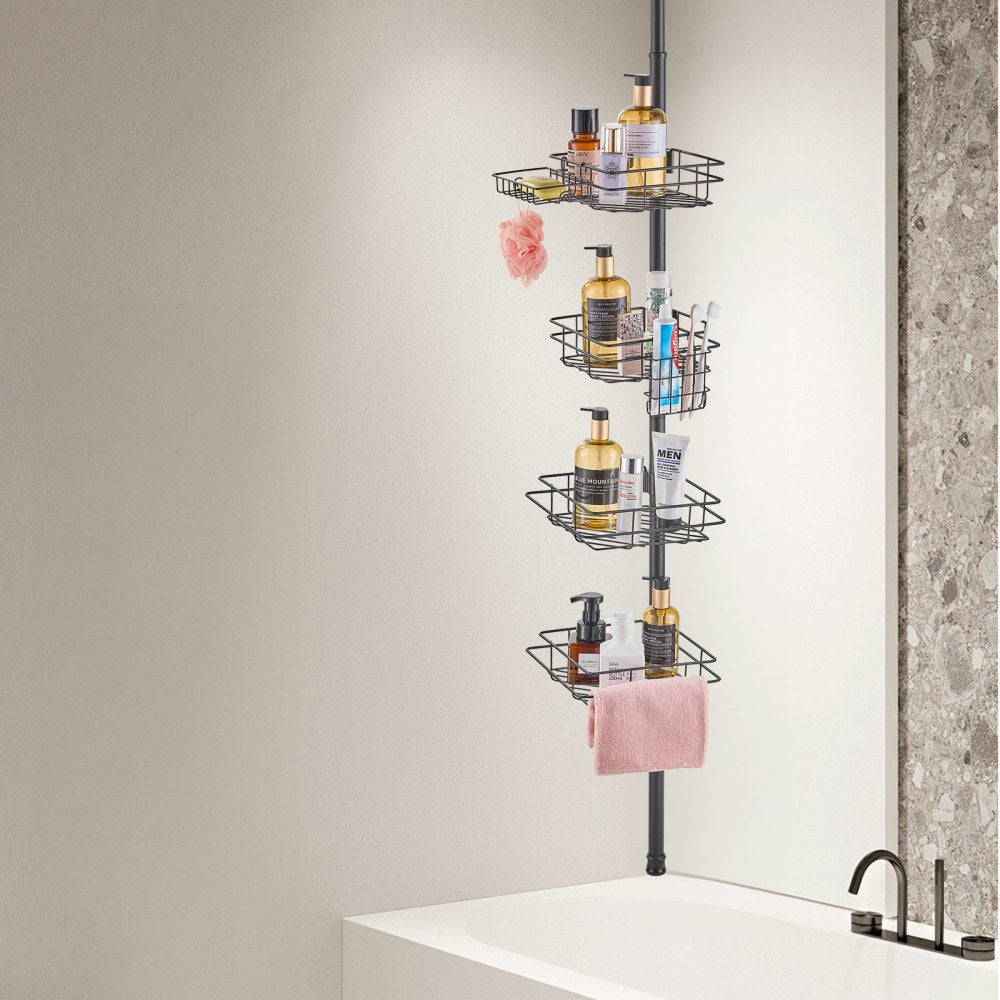 VEVOR 42" to 114" High Shower Corner Caddy Tension Pole Rust-Proof Tension Pole 