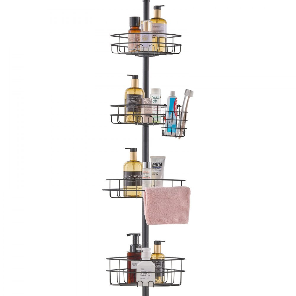 VEVOR 42" to 114" High Shower Corner Caddy Tension Pole Rust-Proof Tension Pole 