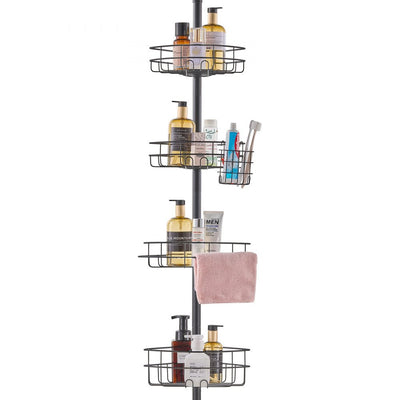 VEVOR 42" to 114" High Shower Corner Caddy Tension Pole Rust-Proof Tension Pole 