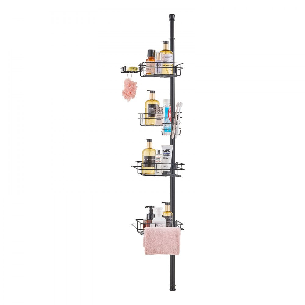 VEVOR 42" to 114" High Shower Corner Caddy Tension Pole Rust-Proof Tension Pole 