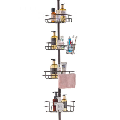 VEVOR 56" to 114" High Shower Corner Caddy Tension Pole Rust-Proof Tension Pole 