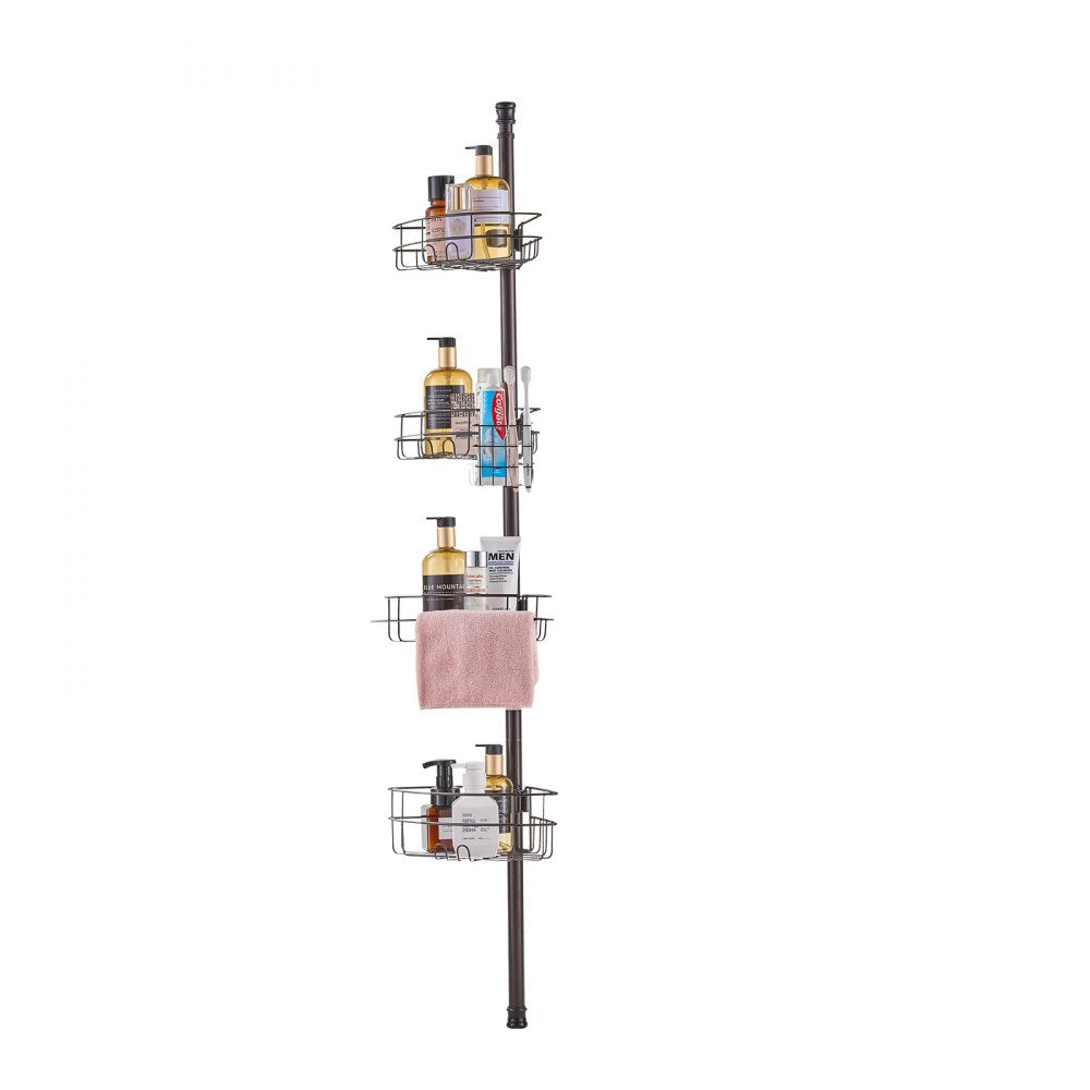 VEVOR 56" to 114" High Shower Corner Caddy Tension Pole Rust-Proof Tension Pole 