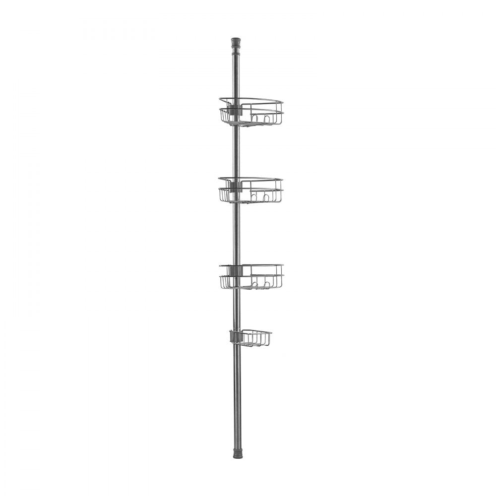 VEVOR 39" to 125" High Shower Corner Caddy Tension Pole Rust-Proof Tension Pole 